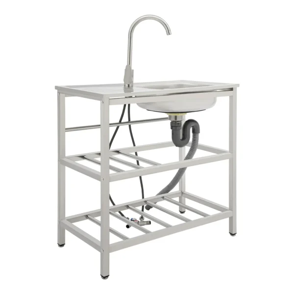 Stainless Steel Single Bowl Utility Sink Stand