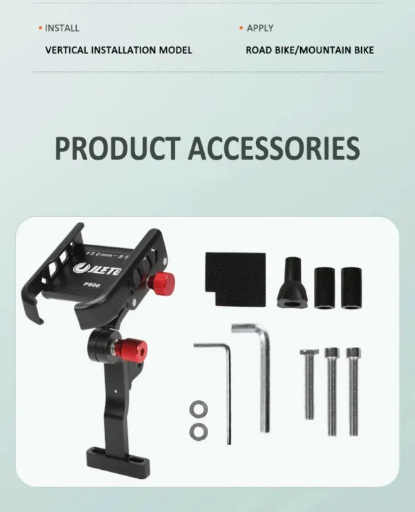 Aluminum Bike Phone Holder Handlebar Mount
