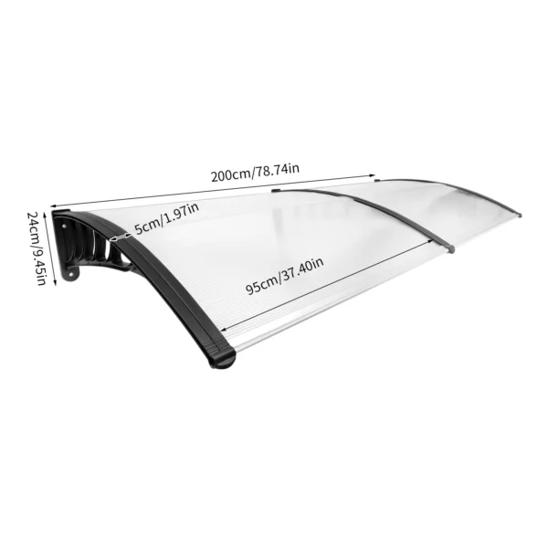S4529c0b74aef4c69835c71c4bbc06a96u-2.webp Door Canopy 200x90cm Polycarbonate Awning