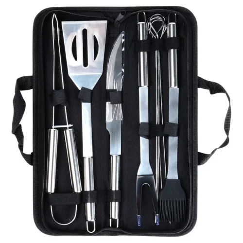 S49d29bc2eb9b4b7f8c9c619dbe427e4aP.webp 10-Pc Stainless Steel Grill Tool Set