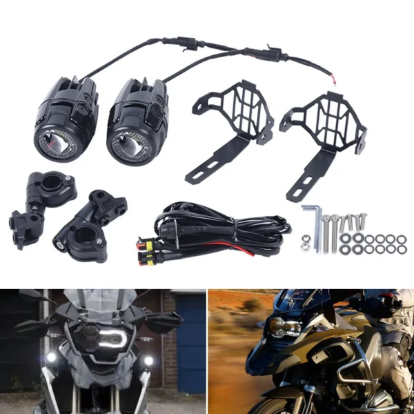 Motorcycle LED Fog Lights 6000K Waterproof (2pcs)