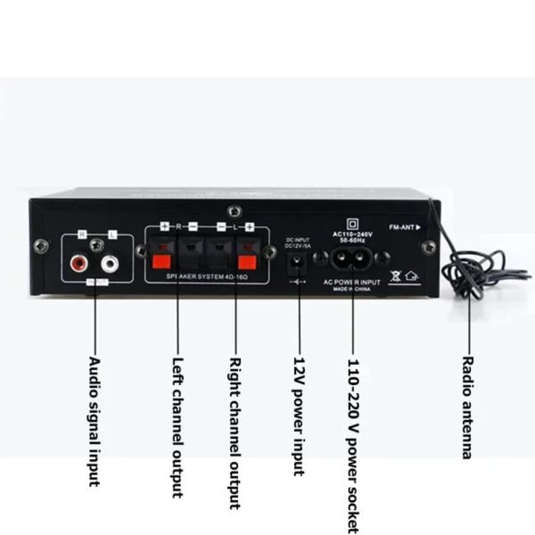 AK35 Mini 400W Stereo Bluetooth Audio Amplifier