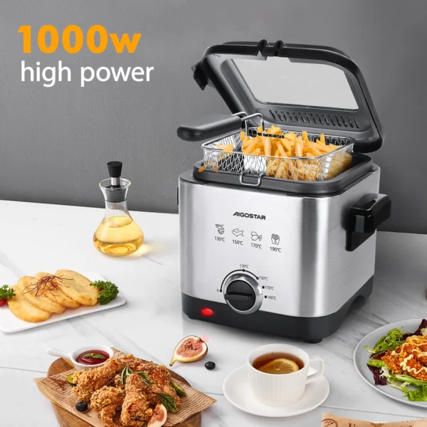 S4c461e8e78644065b483c597778292fdU.webp Aigostar Deep Fryer 1.5L 900W Black