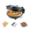 S506bd0fe07d34770849b481acba2e1159-1.webp 12" Pizza Oven 1200W Glazed Ceramic Stone 420℃