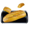 S55542ee61c6b425790f09c20e699c94eb.webp Black steel bread box 43x27.5x18.5 cm