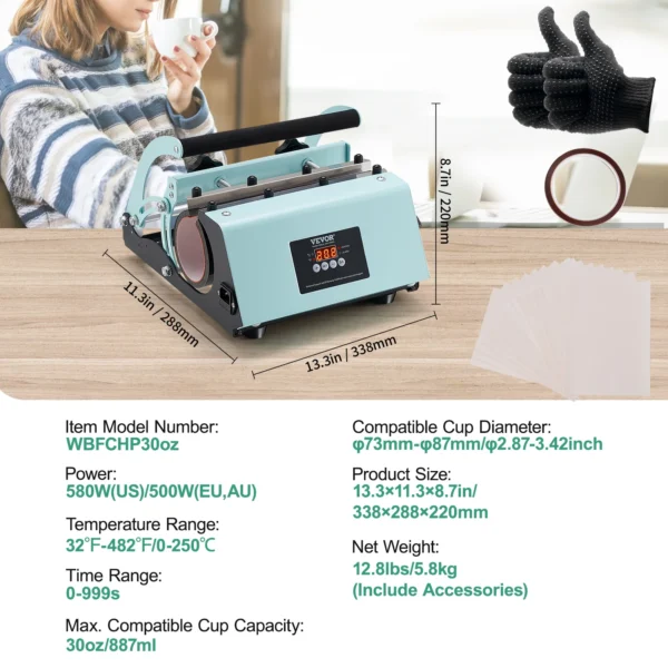 Tumbler Heat Press 2 Station 11–30oz
