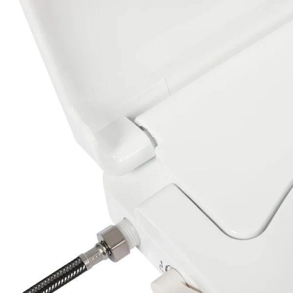 D-Shape Bidet Toilet Seat Dual Nozzle White
