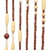 Boho Wooden Beaded Door Curtain 91x177cm Beige