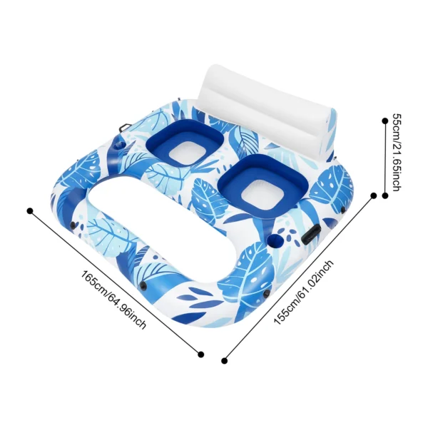 2-Person Inflatable Pool Lounger Float