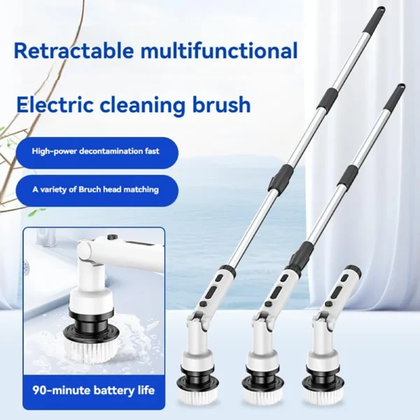 Cordless Electric Spin Scrubber Dual Speed 9 Heads