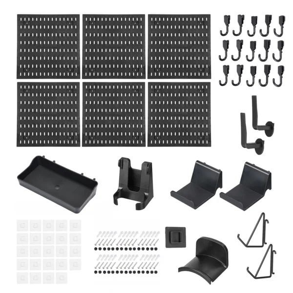 Enjoywood Pegboard Organizer w/ Hooks & Shelves