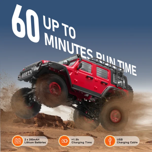 1/24 4WD RC Off-Road Truck with Lights