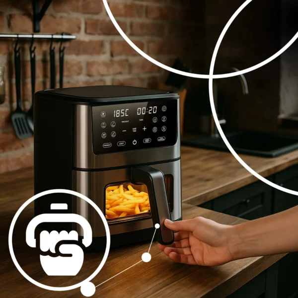 8L XXL Air Fryer 1800W Touch Panel