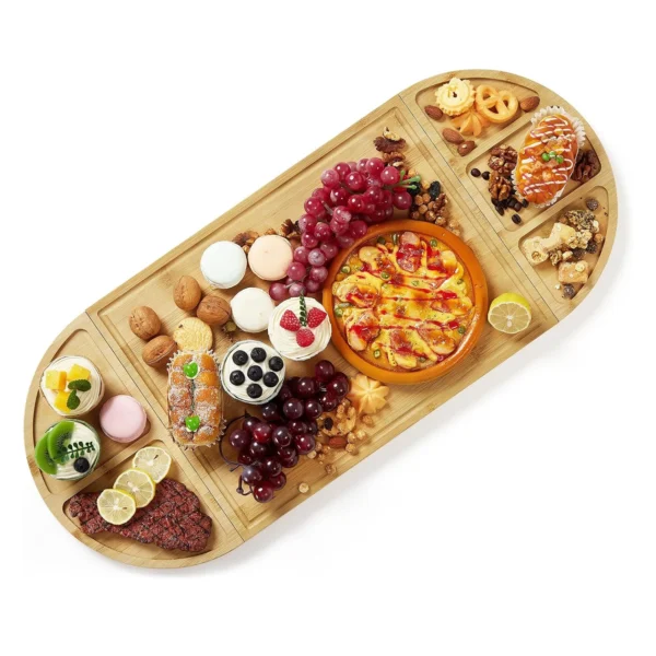Magnetic 3-Piece Bamboo Cheese Board Set