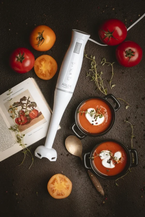 300W Hand Blender Stainless Steel White