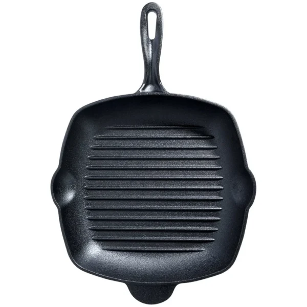 Cast Iron Square Grill Pan 28cm with Silicone Cove