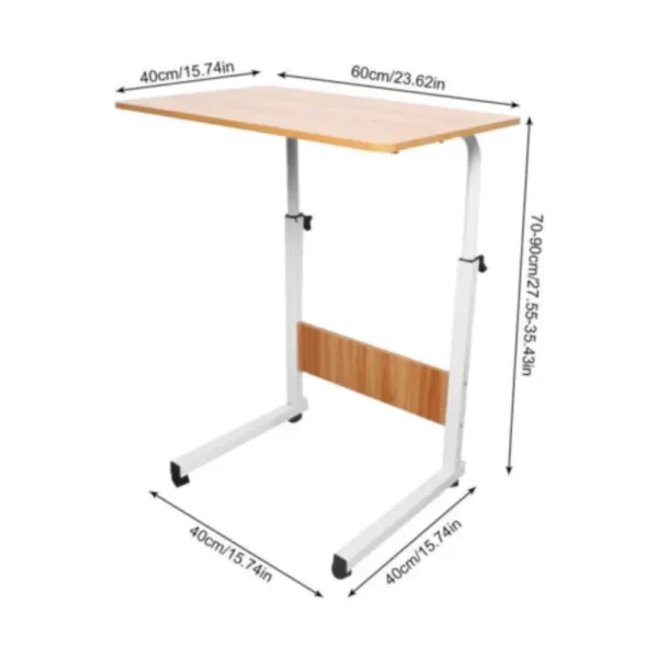 Standing Desk C-Shaped Adjustable 70–90cm with Wheels