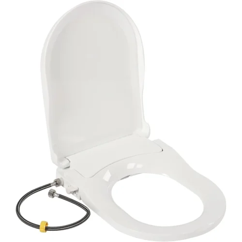 D-Shape Bidet Toilet Seat Dual Nozzle White
