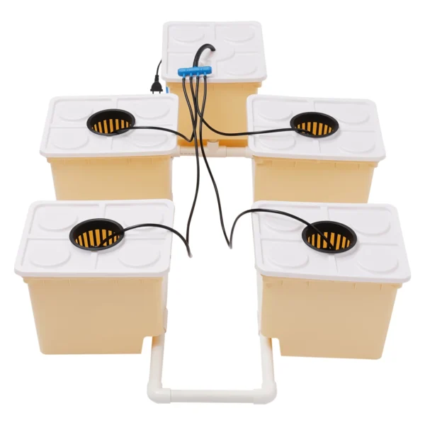 Hydroponic DWC System 4 Buckets w/ Pump