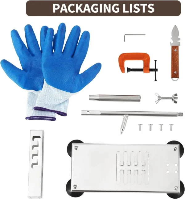Adjustable Oyster & Clam Opening Tool Set, 4-Level