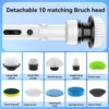 Cordless Electric Spin Scrubber Dual Speed 9 Heads