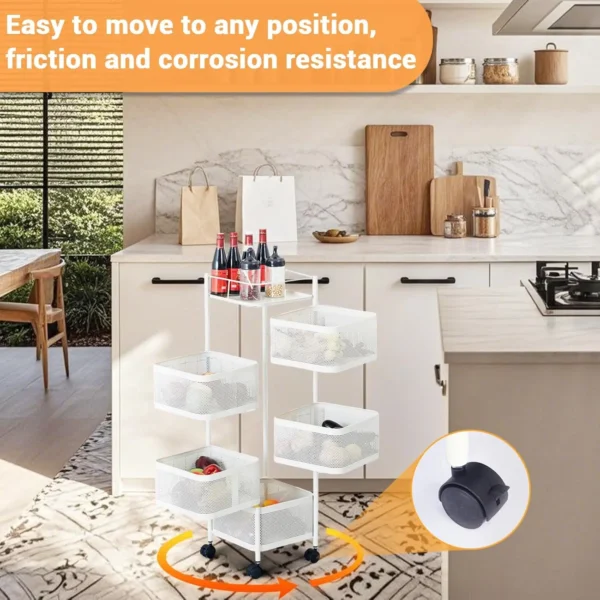 S8c5d469d437c4a58b7df7dcb49a5304f9.webp 5 Tier Rotating Vegetable and Fruit Storage Rack