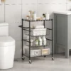 4-Tier Rolling Cart Kitchen Storage Rack
