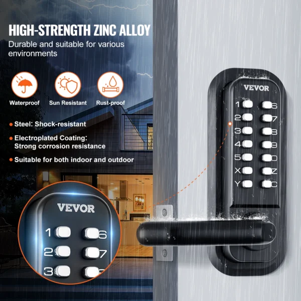 Keyless Door Lock 14-Digit Keypad