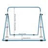 Kids Adjustable Gymnastics Bar Foldable Blue