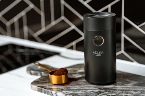 S936dd6115ee144e89de0b322623272fc6.webp Adler Electric Coffee Grinder 150W, Black/Gold, 75