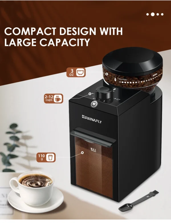 Electric Burr Coffee Grinder 28 Grind Settings