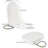 D-Shape Bidet Toilet Seat Dual Nozzle White