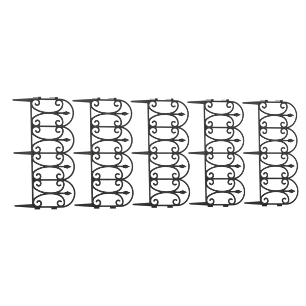 23cm Decorative Garden Fence 2.9m Plastic