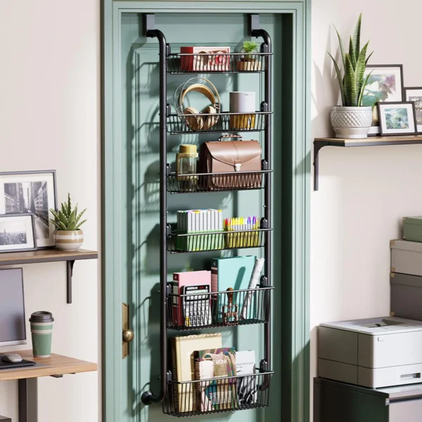 6-Tier Over Door Metal Pantry Organizer