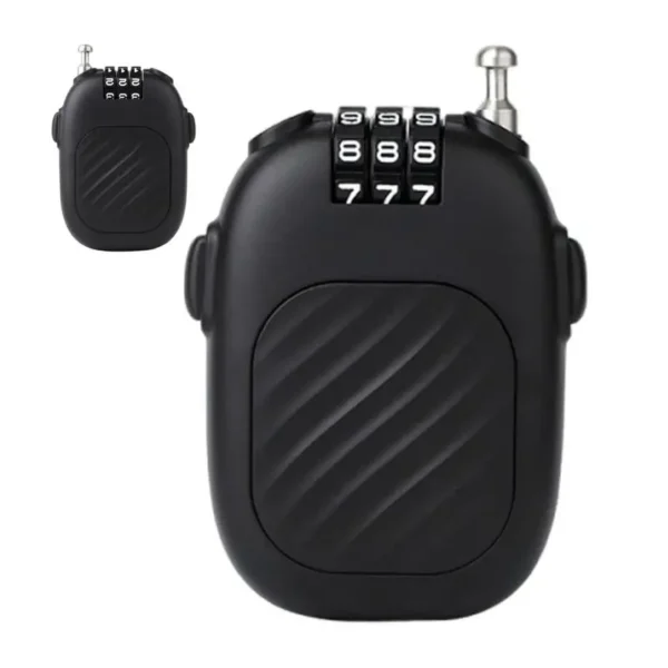 Retractable Cable Lock Portable Combo Security Lock