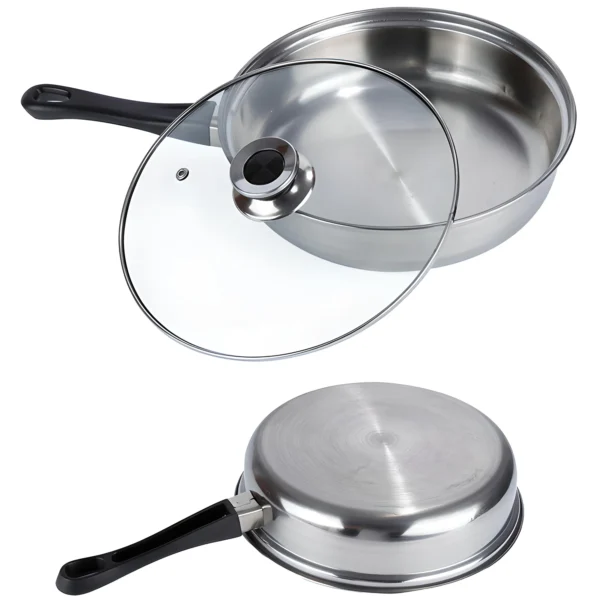 12pcs Steel Cookware Pot & Pan Set