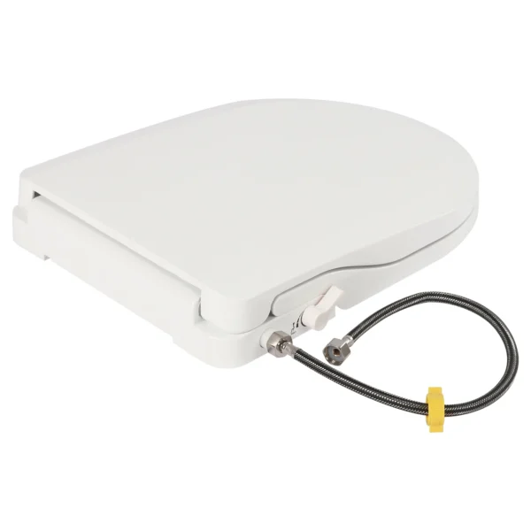 D-Shape Bidet Toilet Seat Dual Nozzle White