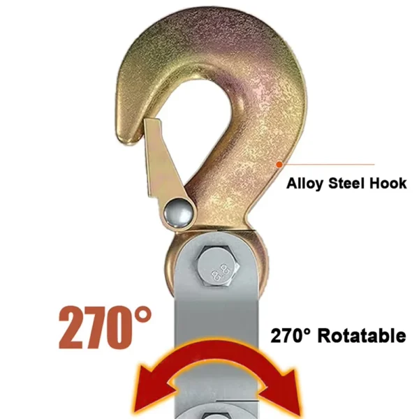 270° Rope Pulley Block 1000kg Zinc Alloy