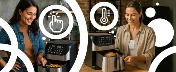 8L Air Fryer 1800W 10 Programs LED Display