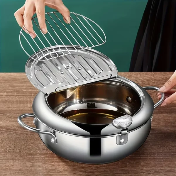 Saea018f148f148c8b7cdb2a3fee0a698C.webp 1-Piece Stainless Steel Tempura Deep Fryer 2.2L