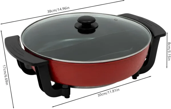 1360W 6L Yin Yang Electric Hot Pot