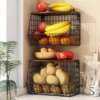 Saf8087d2653643ab9b461bbdce3e79a7k.webp 2pcs Stainless Steel Fruit Basket Stack