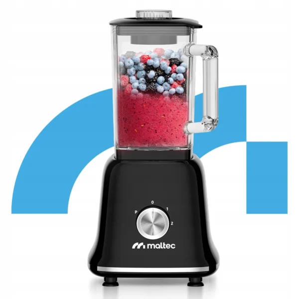 MalTec BL1800W Glass Blender 2 Bottles