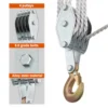 270° Rope Pulley Block 1000kg Zinc Alloy