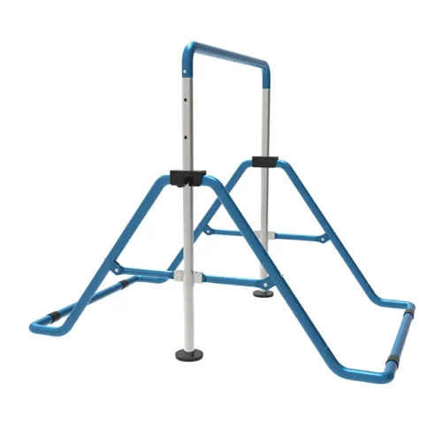 Kids Adjustable Gymnastics Bar Foldable Blue