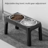 Adjustable Elevated Dog Bowls with 2 Stainless Bowls