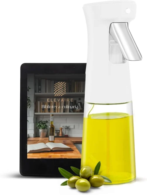 Glass Oil Sprayer 240ml Spray Dispenser White Anti