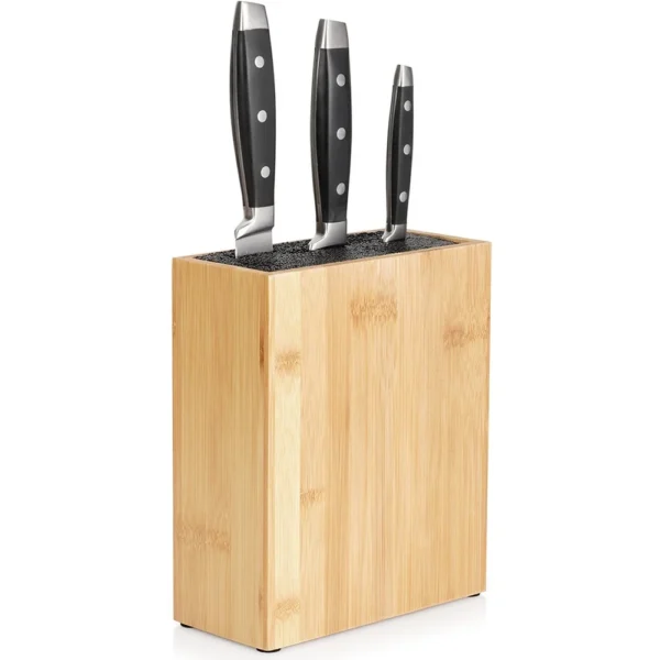Bamboo knife stand 19.5x9x23 cm