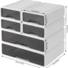 Sba854e6d2f9b4b1ab87e30d4165989f2m-2.webp 6pcs Transparent Desk Drawer Organizer Set
