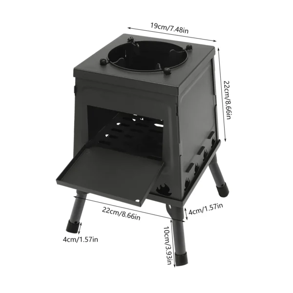 Portable Tent Stove with Pipe Outdoor Heater